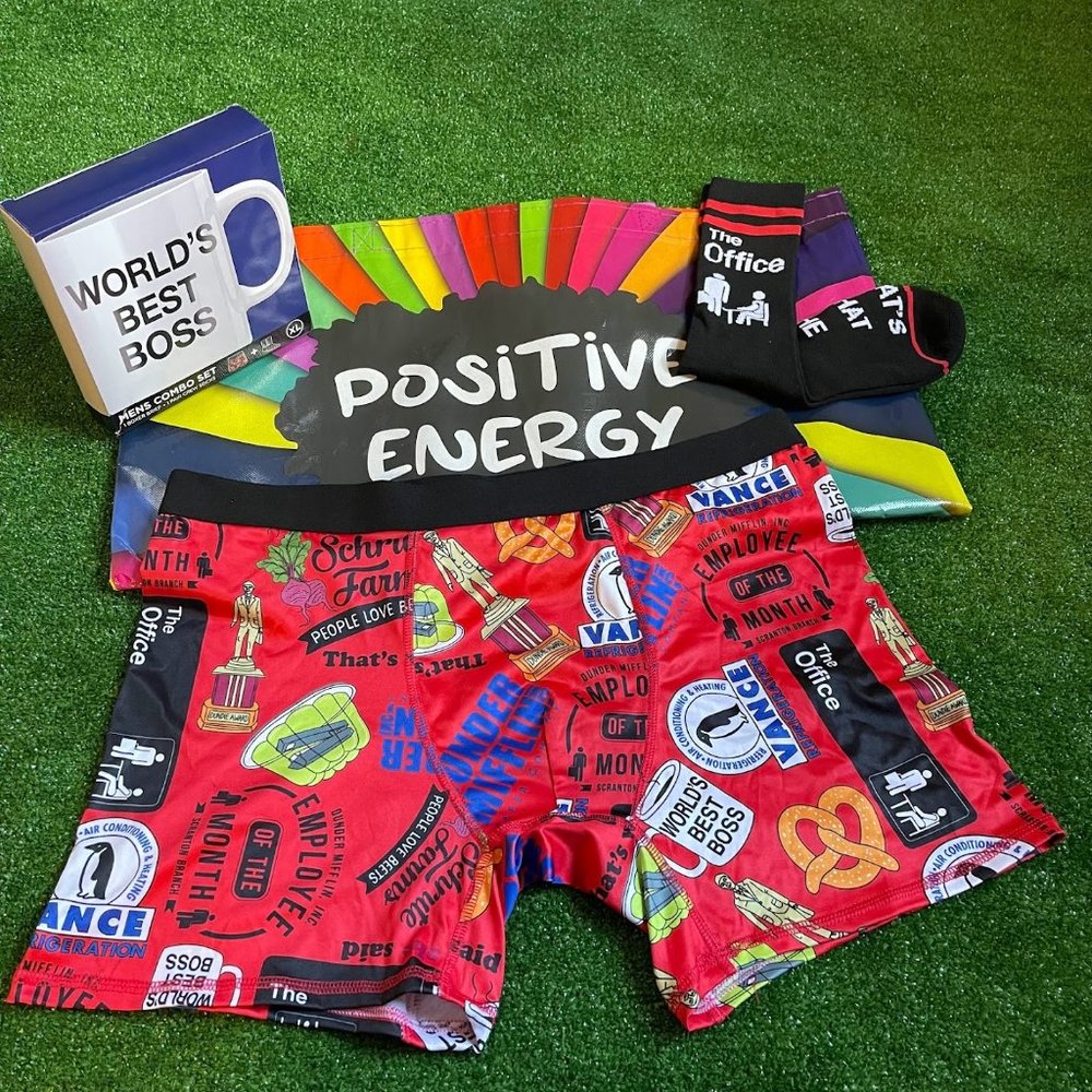 The Office  Men's World Best Boss Boxer Briefs and Socks Combo Set Size XL NEW